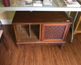 Record cabinet in Sunroom