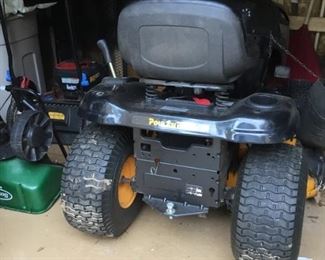 Storage building - PoulanPro riding lawnmower - works!