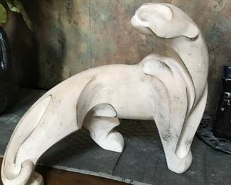 $ 60.00 - Take 50% off - Retired, Austin Panther Sculpture, by A. Danel   15"W x 7"D x 15" H