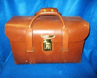 Personalized luggage that Red carried his camera equipment in.