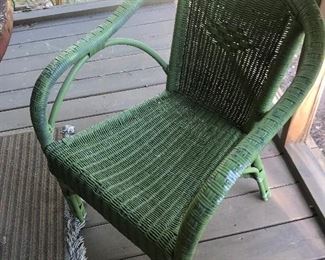 Green Wicker Chair $ 48.00