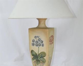 Now $5     Floral lamp  33H x 7W at the base (shade not included)             sale price    $10!!!