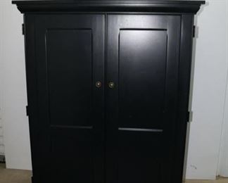 Now  $70     Riverside black armoire/ tv cabinet                                         23 1/2D x 41 1/2L x 54H        sale price                   $100!!