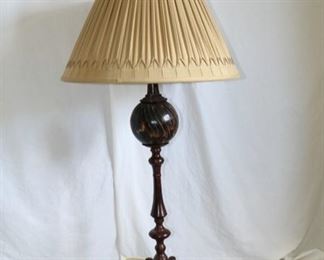 Now $40  Metal lamp with wood accents 55H x 22W ( at the shade)   sale price $75