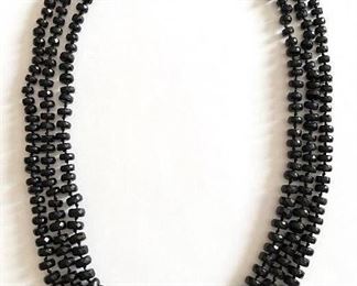 Vintage Vogue 3-strand black glass bead necklace $85
Shipping = $5