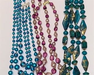 Lot of 3 vintage multi-strand necklaces (must be sold as lot) $12
Shipping = $2