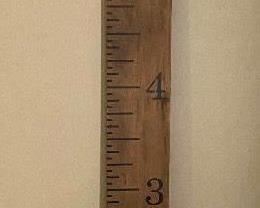 Large wooden wall hanging ruler $25