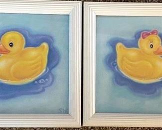 Pair of framed ducky prints (8” x 8” each) $8
Shipping = $6
