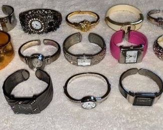 Lot of 15 lady’s cuff watches - most need batteries (must be sold in lot) $20
Shipping = $4