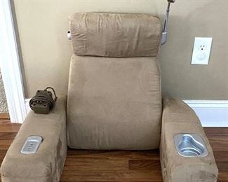 Brookstone back support for bed, cup holder, reading light, heat and vibrating massage $20