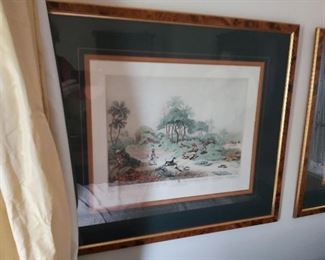 3 of 4 Horse Prints (lithographs) 