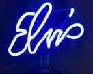 NEON ELVIS SIGN, 11’’H BY 10’’W