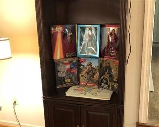 Cabinet and collectibles