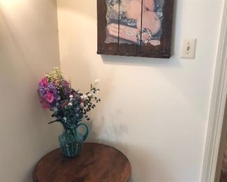 Side table and art