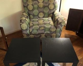 Chair and side tables