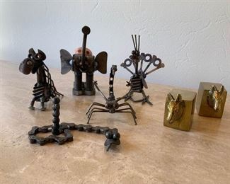 Reclaimed Scrap Metal Figurines