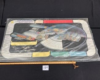 incredibly Rare Star Trek large 4 ft wall art Poster on board framed
