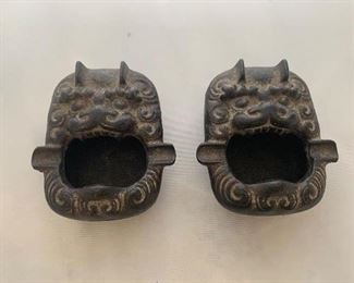 Chinese ashtrays made of iron. Chinese writing on bottom. 4”x 4.5”
$15.00 each 