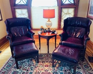 Leather wingback chairs with ottoman
$150.00 each 