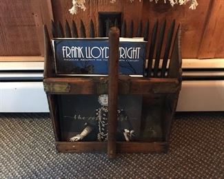 Antique cranberry scoop