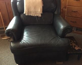 Leather chair - blue