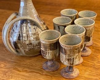 Vintage ceramic pitcher and goblets- by Dan Hammet
