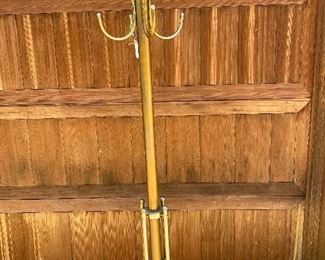 Antique brass coat rack