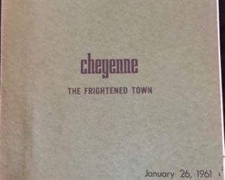 Original Script, CHEYENNE, 1961
