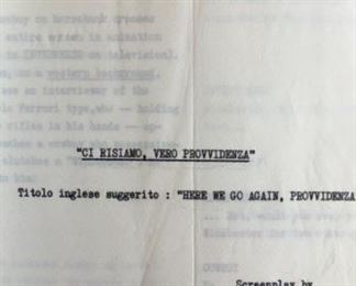 Original Script, Here we Go Again, Autographed (to be researched)