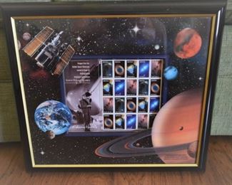 Framed Collection of Galaxies Stamps $18