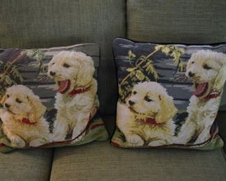 2 Very Cute Needle Point Pillows $10