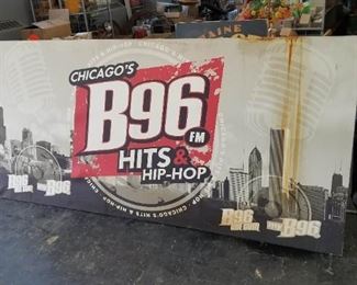 Rare 6 foot Chicago B96 FM Hits & Hip Hop canvas (has damage) Call