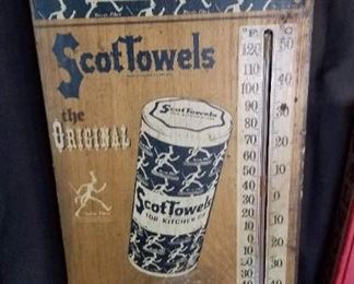Vintage Scot towels paper towel 50th anniversary thermometer 1934 to 1984  call