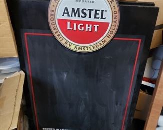 Double sided Amstel Light  Sandwich chalkboard Call 