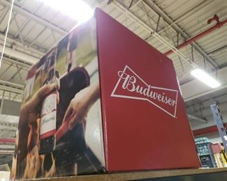 Large Budweiser cardboard box display Call