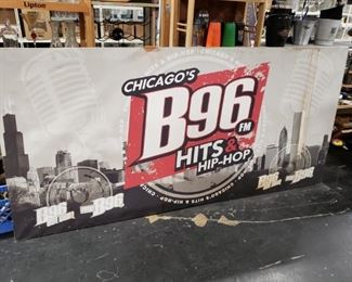 Rare 6 foot Chicago B96 FM Hits & Hip Hop canvas (has damage) Call