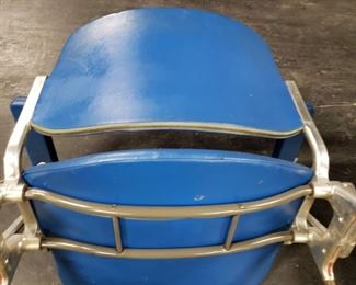 Set of 2 GIANCCARLO Piretti Castelli Italian Modern Eames Era Aluminum frame Blue Vinyl Chairs $275 for both 
