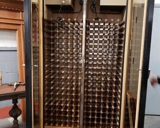 Vinotemp Custom 450+ Bottle Refrigerated Double Compressor Wine Cabinet used only 3 years Retails $8K to $10K New Approx 80" tall by 50" wide by 30" deep.  $3500