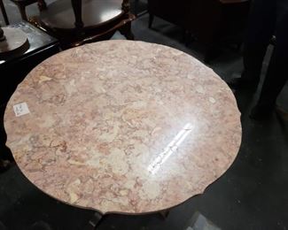 34" Rose Granite top wooden 4 legged base table $195