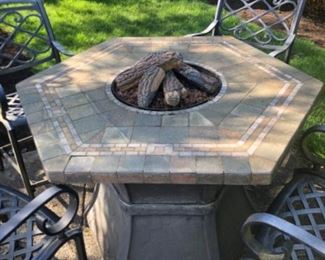 Photo #2 of fire pit table with 4 stools