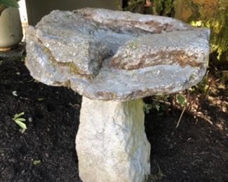 Natural stone birdbath
 2 feet tall 
$95.00 