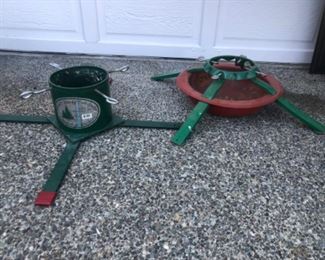 2 Christmas tree stands one heavy duty one original. $15.00 