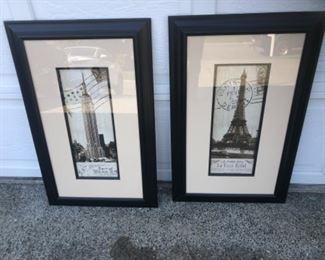 Pair of prints $25.00