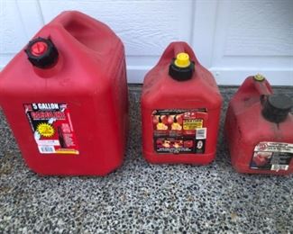Three empty gas cans $15.00