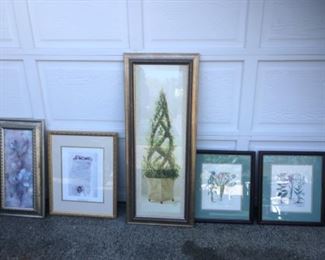 Five home Decore framed prints $50.00