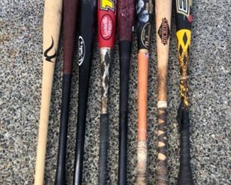 Set of 8 Wood and aluminum full size bats $ 80.00