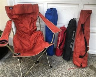 Set of 4 portable picnic chairs. $28.00