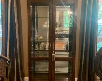 Lighted Mahogany Display Cabinet, $350