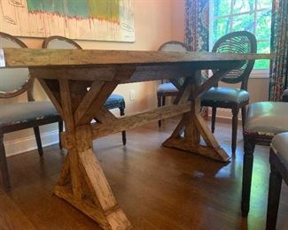 Gorgeous 6’ x 3’ Farm Trestle Table, $475