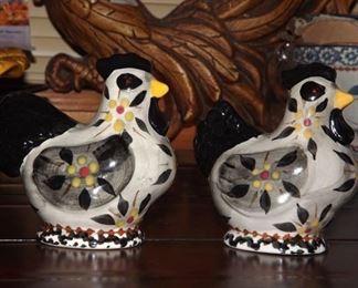 New chicken salt and pepper shakers temp-tation bake ware.  $10.00